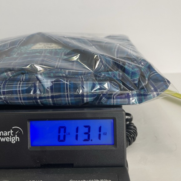 Panhandle Rough Stock Pearl Snap‎ Mens XXL Shirt Blue Plaid Long Sleeve Western - Picture 8 of 8